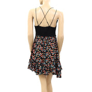 Free People FP One "Adella" Printed Slip Mini Dress M