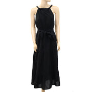 Sezane Solid Black Maxi Long Dress XS-34