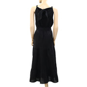 Sezane Solid Black Maxi Long Dress XS-34
