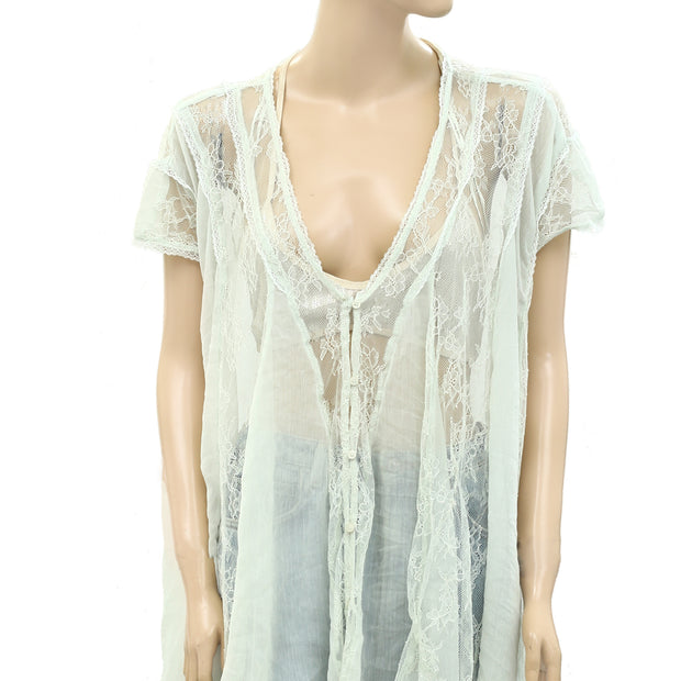 Free People Farrah Lace Tunic Top