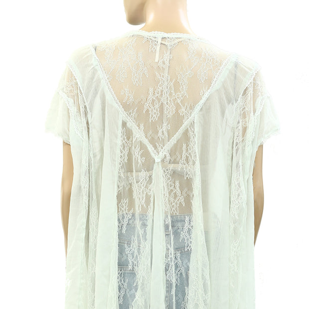 Free People Farrah Lace Tunic Top