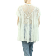 Free People Farrah Lace Tunic Top