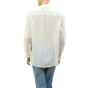 Nili Lotan Daniel Voile Tuxedo Pintucked Buttondown Tunic Shirt Top
