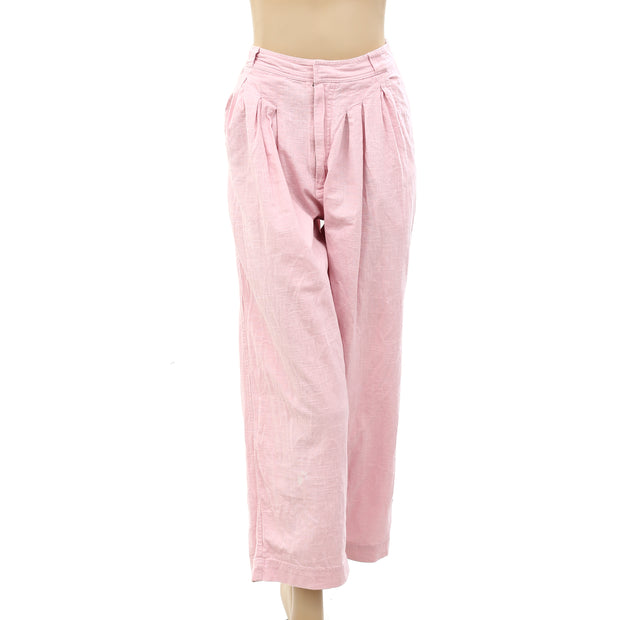 Free People Lotta Love Linen Trousers Pants