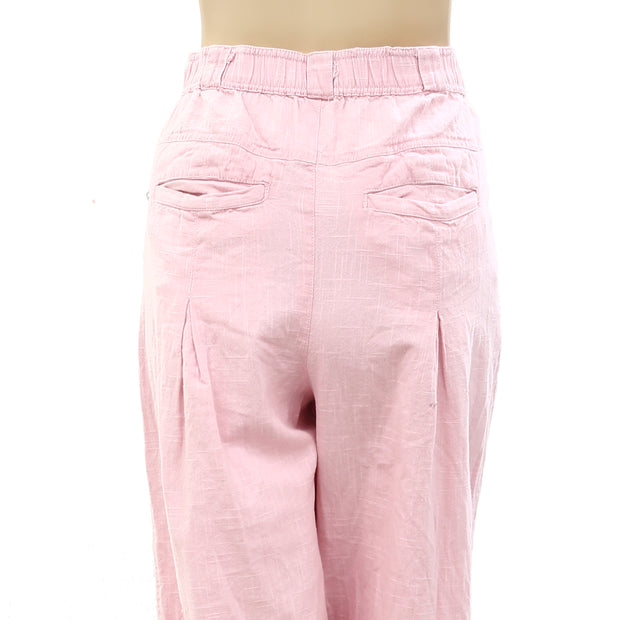 Free People Lotta Love Linen Trousers Pants