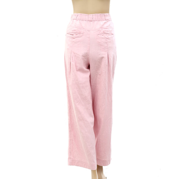 Free People Lotta Love Linen Trousers Pants