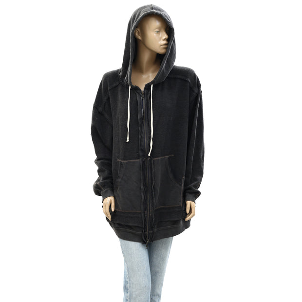 Free People Coming In Hot Hoodie Top L
