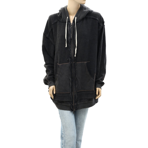 Free People Coming In Hot Hoodie Top L