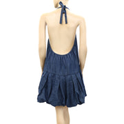 Free People Denim Bubble Mini Dress