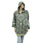 Free People We The Free It's A Vibe Printed Hoodie Top  XL
