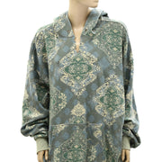 Free People We The Free It's A Vibe Printed Hoodie Top  XL