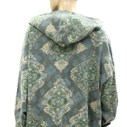 Free People We The Free It's A Vibe Printed Hoodie Top  XL