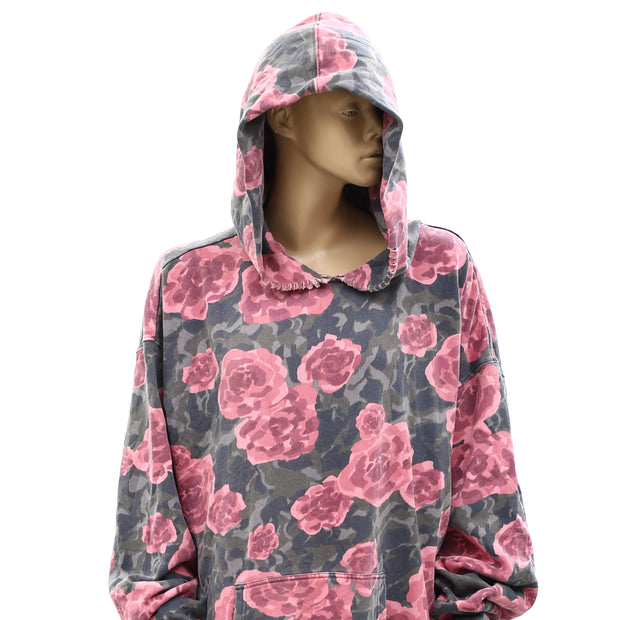 Free People We The Free It's A Vibe Printed Hoodie Top L