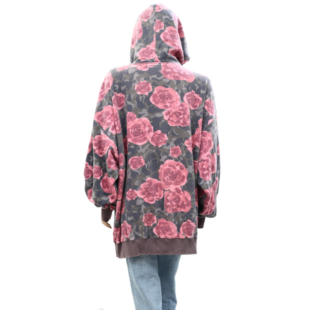 Free People We The Free It's A Vibe Printed Hoodie Top L