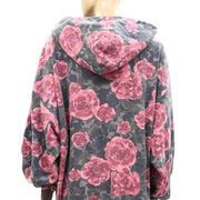 Free People We The Free It's A Vibe Printed Hoodie Top L