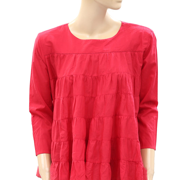 Merlette NYC Roos Tiered Solid Tunic Top XS