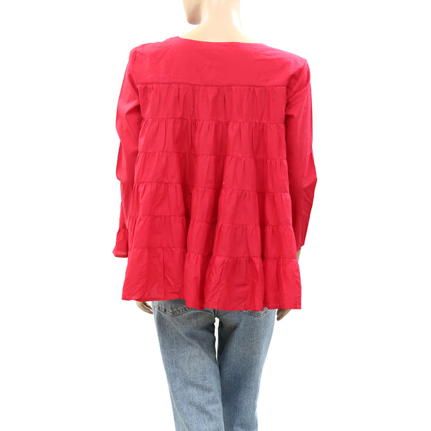 Merlette NYC Roos Tiered Solid Tunic Top XS