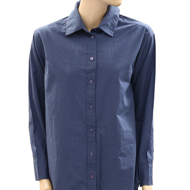 Maeve Anthropologie Buttondown Striped Print Tunic Top M