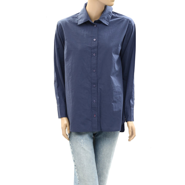 Maeve Anthropologie Buttondown Striped Print Tunic Top M