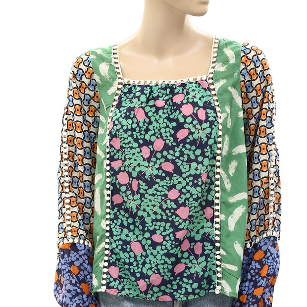 Maeve Anthropologie Printed Blouse Top