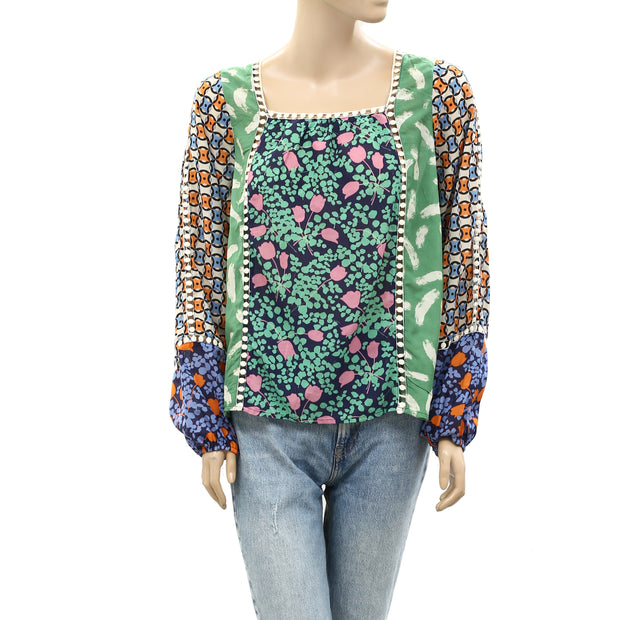 Maeve Anthropologie Printed Blouse Top