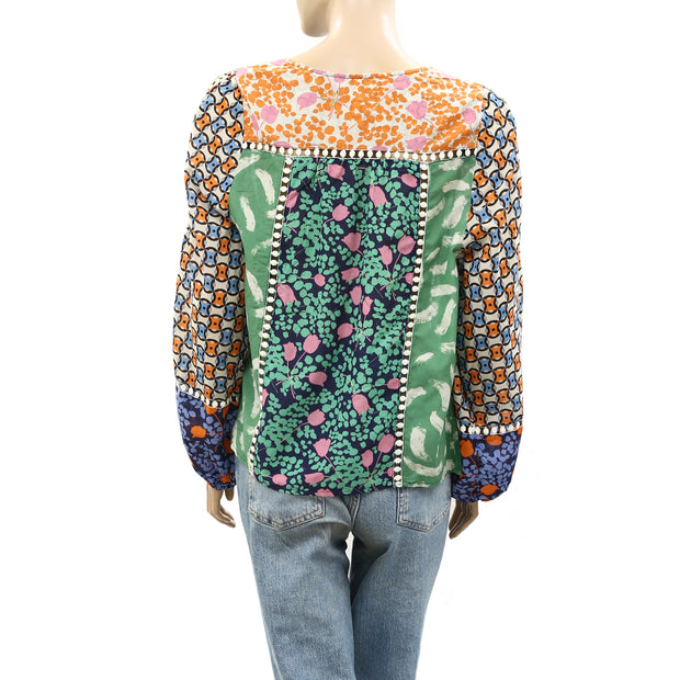 Maeve Anthropologie Printed Blouse Top