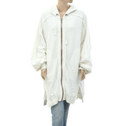 Free People Solid Zip-up Hoodie Jacket Top