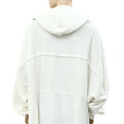 Free People Solid Zip-up Hoodie Jacket Top
