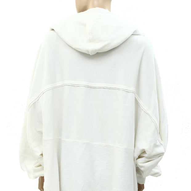 Free People Solid Zip-up Hoodie Jacket Top