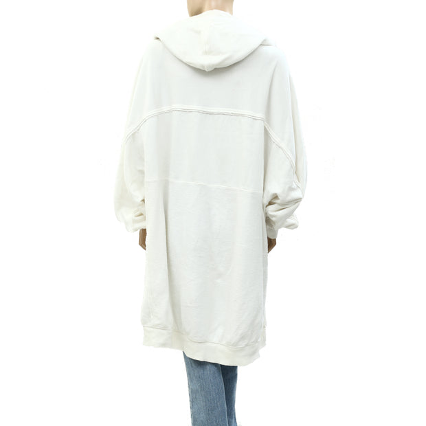 Free People Solid Zip-up Hoodie Jacket Top
