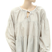 Merlette Tholen Embroidered Ruffle Blouse Top