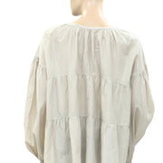 Merlette Tholen Embroidered Ruffle Blouse Top