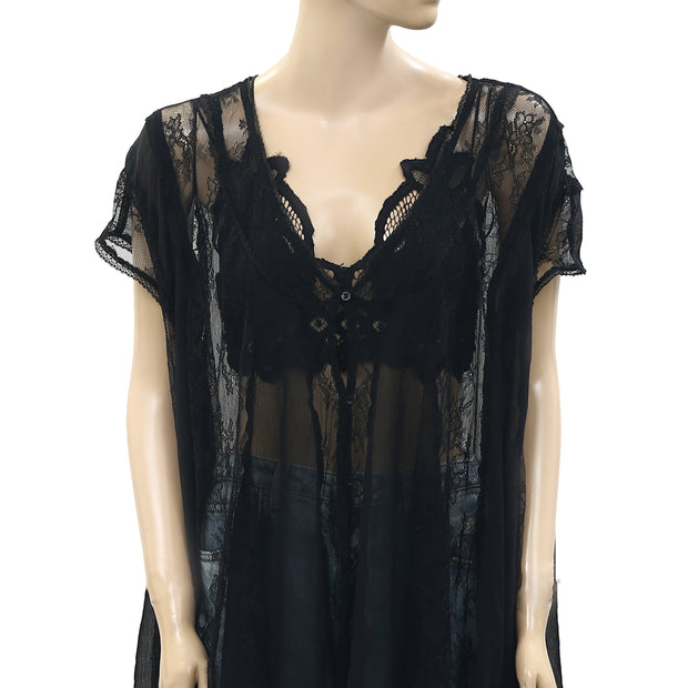 Free People Farrah Lace Tunic Top