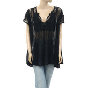 Free People Farrah Lace Tunic Top