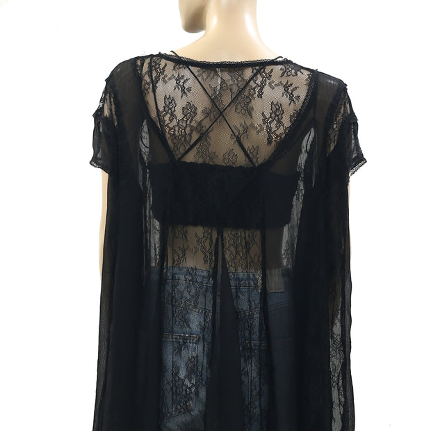 Free People Farrah Lace Tunic Top