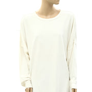 Free People Solid Ivory Tunic Pullover Top L