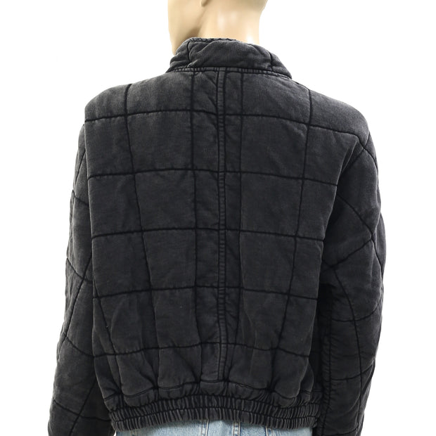 Free People Dolman Quilted Knit Jacket Top XS