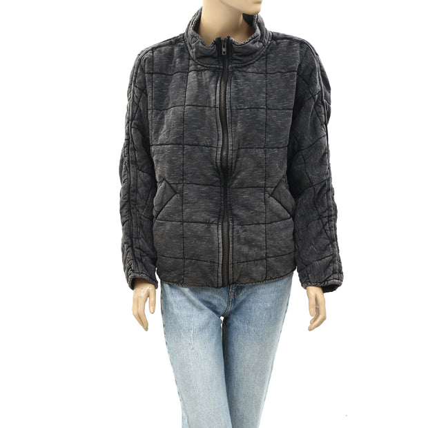 Free People Dolman Quilted Knit Jacket Top XS