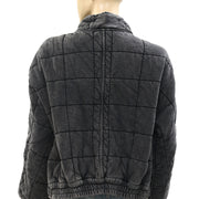Free People Dolman Quilted Knit Jacket Top XS