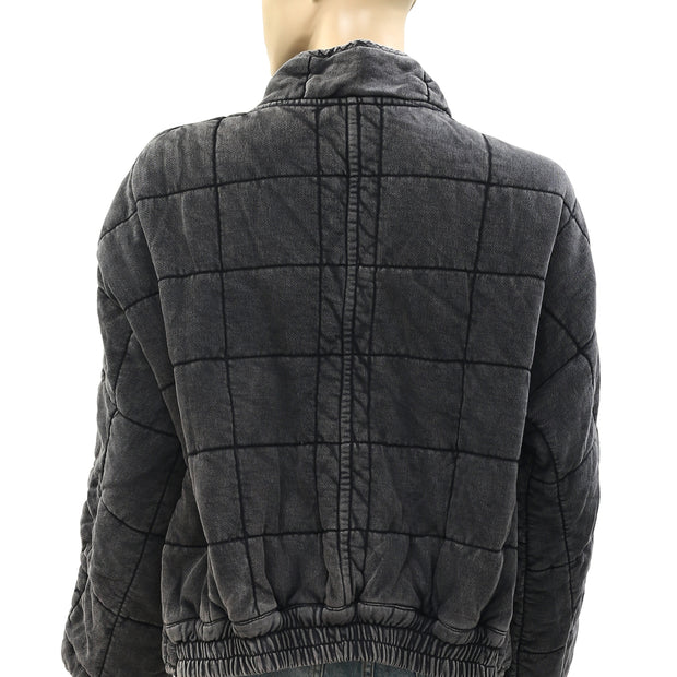 Free People Dolman Quilted Knit Jacket Top XS