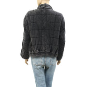 Free People Dolman Quilted Knit Jacket Top XS