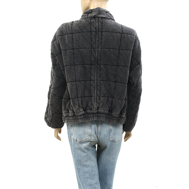 Free People Dolman Quilted Knit Jacket Top XS