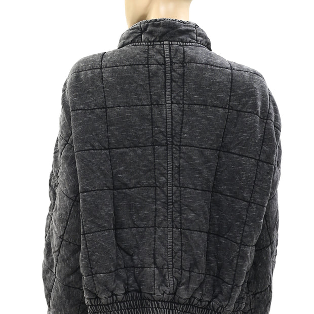 Free People Dolman Quilted Knit Jacket Top S