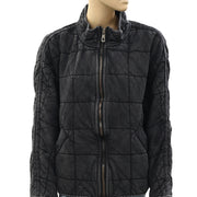Free People Dolman Quilted Knit Jacket Top XS