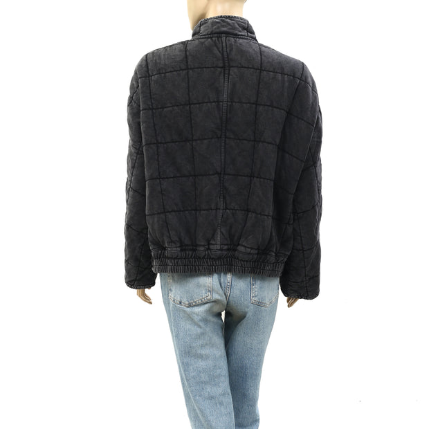 Free People Dolman Quilted Knit Jacket Top XS