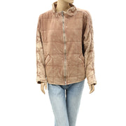 Free People Dolman Quilted Knit Jacket Top S