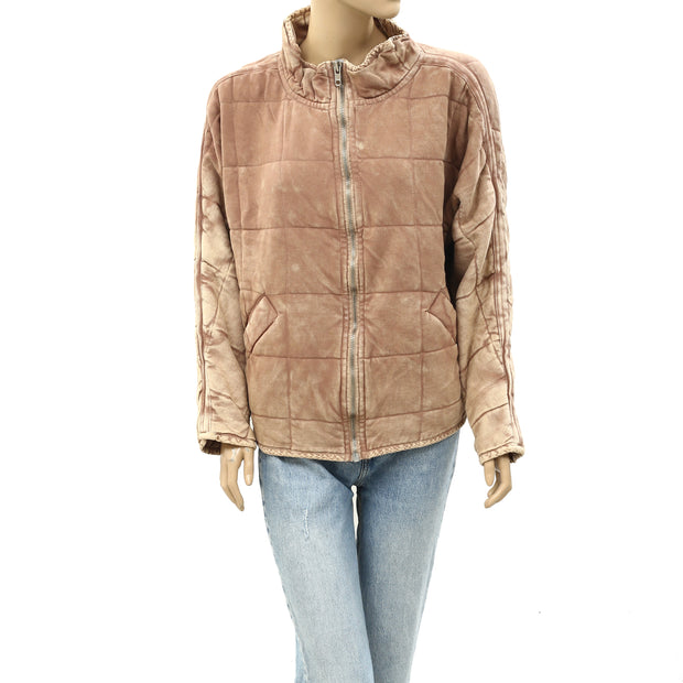 Free People Dolman Quilted Knit Jacket Top S