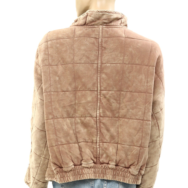 Free People Dolman Quilted Knit Jacket Top S