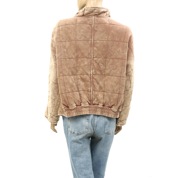 Free People Dolman Quilted Knit Jacket Top S