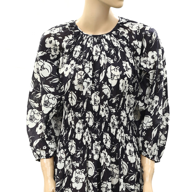 The Great Smocked Floral Printed Midi Dress S-1